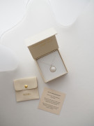 Tehotenský šperk bola Moon strieborná s brúseným povrchom + retiazka Moniel