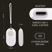 Prenosný zaspávací modul s LED svetlom, bielym šumom a zvukmi Zopa White