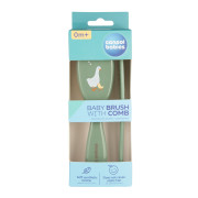 Hrebeň a kefa Goose zelený Canpol babies