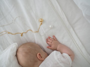 Tehotenský šperk bola Moon strieborná s brúseným povrchom + retiazka Moniel