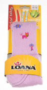 Pančucháčky s aloe vera ružové zvieratko Loana veľ. 50/56