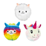 Loptička zvieratko nafukovací plyš 15 cm