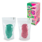 Fluffy piesok 2 x 70 g ružová a zelená