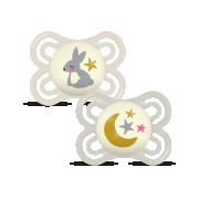 Cumlík Ortodonický Perfect Night 0 m+ Mam Béžová+Sivá