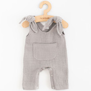 Dojčenské mušelínové lacláčiky New Baby Comfort clothes šedá