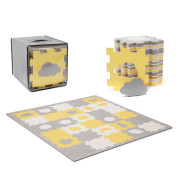 Podložka penová puzzle Luno Shapes KINDERKRAFT SELECT 185 x 165 cm Yellow, 30 ks, Premium