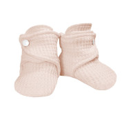Capáčky pre bábätko barefoot svetrové Powder pink Esito