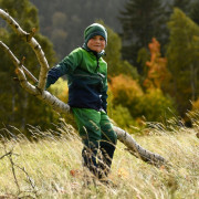 Softshellová bunda detská Mozaika zelená Wamu