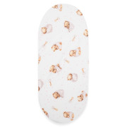 Bavlnená prestieradlo do kočíka Sweet teddy bear 35 x 75 cm pink New Baby