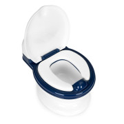 Detský nočník v tvare toalety s vyberateľnou nádobou a so štetkou