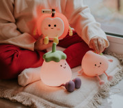 LED silikónová nočná lampička - baklažán Mary's