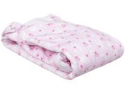 Letný spací vak, zajac ružový zips na boku