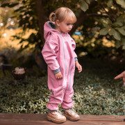 Rastúca softshellová kombinéza s fleecom Shell pink Esito