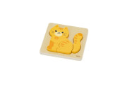 Drevené puzzle pre najmenších - mačička