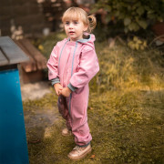 Rastúca softshellová kombinéza s fleecom Shell pink Esito