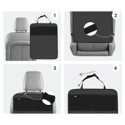 Ochrana na sedadlo-opierku vozidla/vreckár vodeodolný čierny Sipo