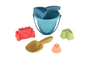 Súprava na piesok - vedro, lopatka, hrabličky, 3 formičky