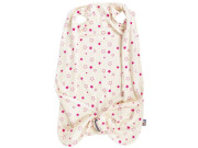 Letný spací vak biobavlna fuchsiové hviezdičky Kaarsgaren