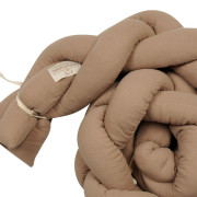 Chránič do postieľky mušelín pletený vrkoč 200 cm Babymatex