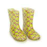 Chlapčenské čižmy PVC - potlač autíčko Pidilidi zelená