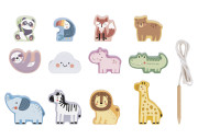 Navliekanie Zvieratká Pastel 13 ks
