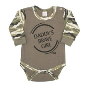 Dojčenské body s dlhým rukávom New Baby Army girl