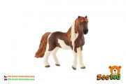 Kôň domáci Shetlandský pony zooted plast 12 cm