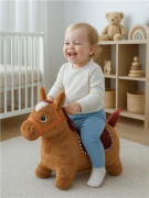 Plyšový skákací koník so zvukom Baby Mix