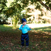 Detské tepláky s vysokým pásom Blesk - čierna Esito