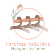 Drevený šatníkový vešiak na oblečenie pre bábiky Tulipe DeCuevas