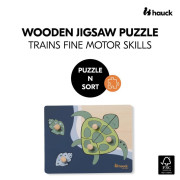 Hauck drevené Puzzle s úchytmi Puzzle N Sort Turtle