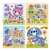 My arts&crafts Mini Okrúhle nálepky Psík a kamaráti od 3 rokov Janod