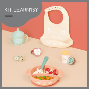 Silikónová jedálenská súprava LEARN´ISY Kit