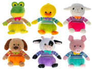 Zvieratko plyšové 25 cm v oblečku 0 m+