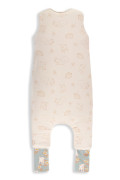 Celoročný spací vak s nohavicami Vintage Animals Sleepee Sky Blue/Cream