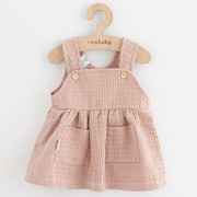 Dojčenská mušelínová sukienka New Baby Comfort clothes ružová