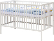 Detská postieľka s kompletnou výbavou 120 x 60 cm biela Lunito Scarlett