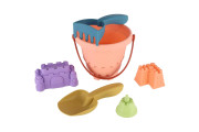 Súprava na piesok - vedro, lopatka, hrabličky, 3 formičky