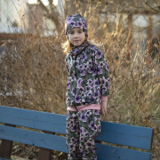 Mikina na zips Purple flower - zelená Esito