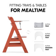 Jedálenská drevená stolička Hauck Alpha+