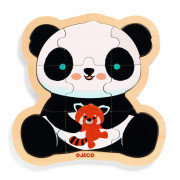 Djeco Drevené puzzle Puzzlo Panda