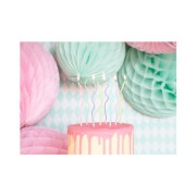 Sviečky tortové úzke špirály pastelové 8 ks