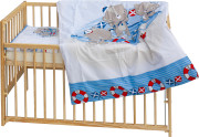 Detská postieľka s kompletnou výbavou 120 x 60 cm Scarlett Raty