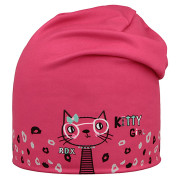 Funkčná čiapka dlhá obojstranná Kitty/Srdce ružová RDX