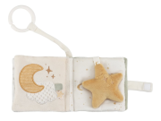 Závesná textilná knižka s aktivitami Newborn Naturals Little Dutch