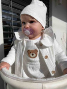 Dojčenská bavlnená čiapočka New Baby Luxury clothing biela