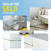 Ochrana rohov a hrán skleneného nábytku šedá penová, súprava 4 ks Sipo