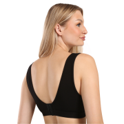 Dojčiaca podprsenka bambus Nuuma Black s vyberateľnými vložkami + prací sáčok Moniel