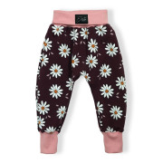 Detské tepláky s vysokým pásom Daisy vínová Esito