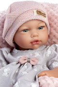 New Born dievčatko - realistická bábika bábätko s celovinylovým telom 853 - 38 cm Guca